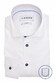 Ledûb Solid Color Subtle Contrast Details Overhemd Wit-Blauw