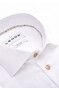 Ledûb Solid Color Subtle Contrast Details Overhemd Wit-Zand