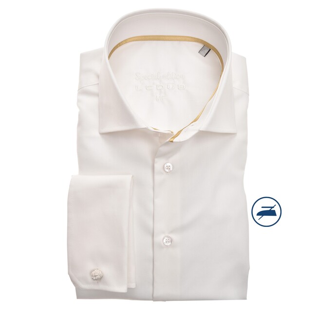 Ledûb Special Edition Modern Fit Overhemd Off White