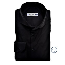 Ledûb Stretch Cutaway Modern Fit Shirt Black