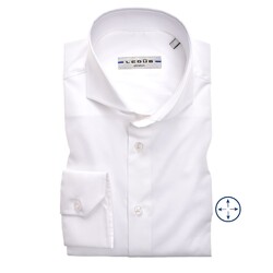 Ledûb Stretch Slim Fit Overhemd Wit
