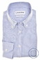 Ledûb Striped Pure Cotton Oxford Button-Down Overhemd Midden Blauw