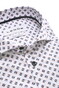 Ledûb Triangle Squares Fantasy Pattern Comfort Blend Fabric Overhemd Wit-Rood