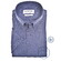 Ledûb Uni Color Button-Down Linnen Blend Short Sleeve Overhemd Midden Blauw