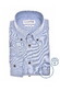 Ledûb Uni Color Button-Down Pure Cotton Overhemd Midden Blauw