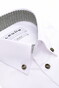 Ledûb Uni Color Button-Down Subtle Contrast Overhemd Wit