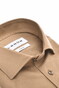 Ledûb Uni Color Cotton Jersey Stretch Overhemd Midden Bruin