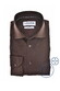 Ledûb Uni Color Cotton Stretch Overhemd Donker Bruin