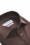 Ledûb Uni Color Cotton Stretch Overhemd Donker Bruin