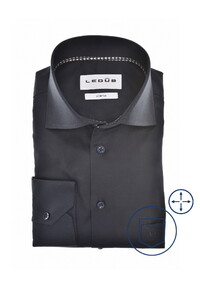Ledûb Uni Color Cotton Stretch Overhemd Navy