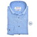 Ledûb Uni Color Linnen Cotton Button-Down Overhemd Licht Blauw