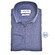Ledûb Uni Color Linnen Cotton Button-Down Overhemd Midden Blauw