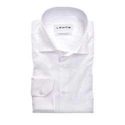 Ledûb Uni Color Premium Cotton Comfort Blend Overhemd Wit