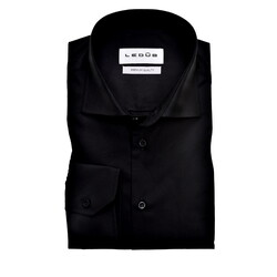 Ledûb Uni Color Premium Cotton Comfort Blend Shirt Black