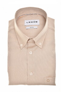 Ledûb Uni Color Pure Cotton Non-Iron Button-Down Shirt Light Brown