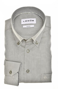 Ledûb Uni Color Pure Cotton Non-Iron Button-Down Shirt Mid Green