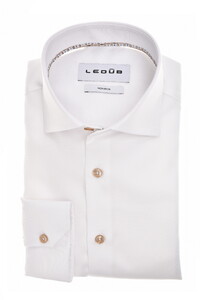 Ledûb Uni Color Pure Cotton Non-Iron Overhemd Wit