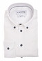 Ledûb Uni Color Subtle Contrast Button-Down Cotton Stretch Overhemd Wit