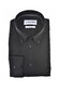 Ledûb Uni Color Subtle Contrast Button-Down Cotton Stretch Overhemd Zwart