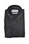 Ledûb Uni Color Subtle Contrast Button-Down Cotton Stretch Shirt Black