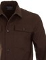 Ledûb Uni Double Breastpocket Overshirt Donker Bruin