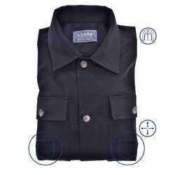 Ledûb Uni Double Breastpocket Overshirt Navy