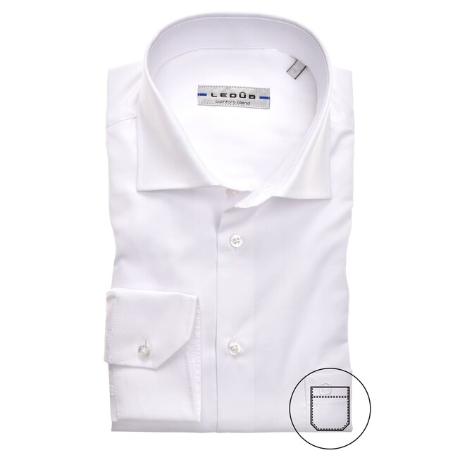 Ledûb Uni Modern Fit Overhemd Wit