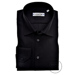 Ledûb Uni Regular Fit Overhemd Zwart