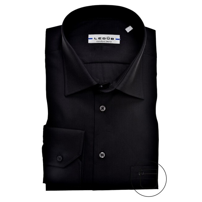 Ledûb Uni Regular Fit Shirt Black