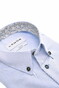 Ledûb Urban Contrast Collar Overhemd Lichtblauw-Bruin