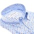 Ledûb Vibrant Blue Stretch Design Overhemd Blauw