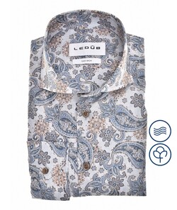 Ledûb Vibrant Paisley Pattern Shirt Blue