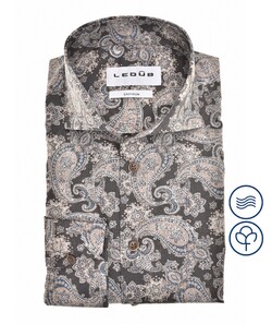 Ledûb Vibrant Paisley Pattern Shirt Brown