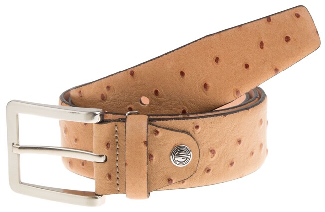 Lindenmann Camel-Bird Design Riem Cognac