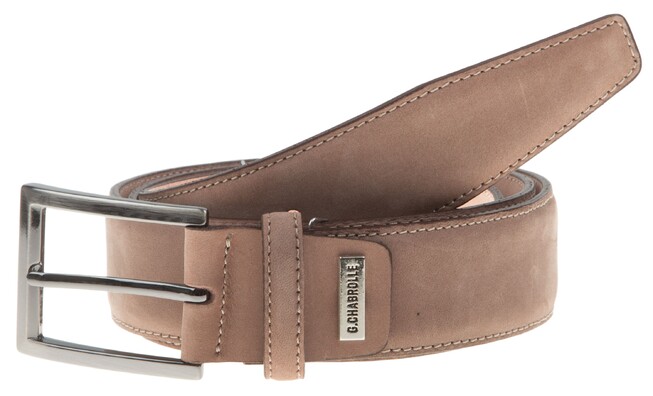 Lindenmann Chabrolle Suede Belt Riem Zand