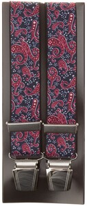 Lindenmann Contemporary Paisley Bretels Navy-Rood