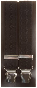 Lindenmann Diamond Pattern Suspenders Black