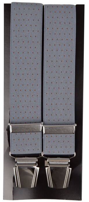 Lindenmann Dot Pattern Bretels Grijs-Bruin