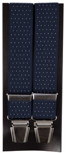 Lindenmann Dot Pattern Bretels Grijs-Wit