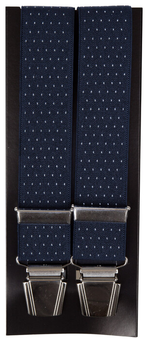 Lindenmann Dot Pattern Bretels Grijs-Wit