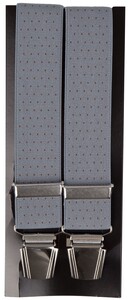 Lindenmann Dot Pattern Suspenders Grey-Brown