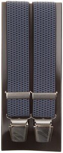 Lindenmann Fine Cross Pattern Bretels Blauw-Navy