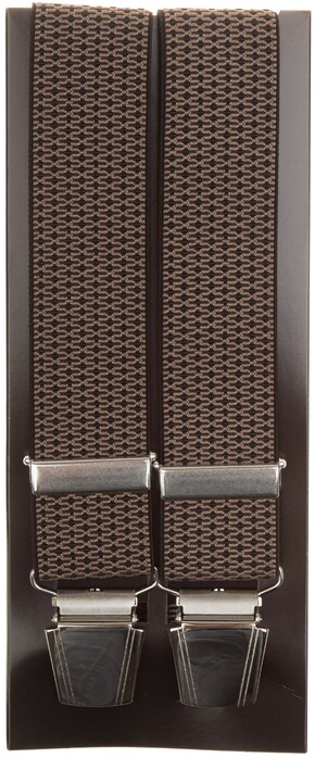 Lindenmann Fine Cross Pattern Bretels Zand-Zwart