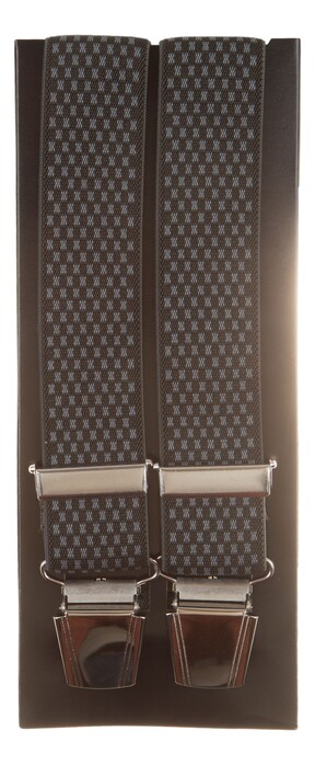 Lindenmann Fine Squares Bretels Anthra-Grey