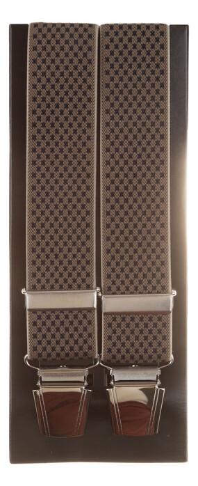 Lindenmann Fine Squares Bretels Beige-Navy