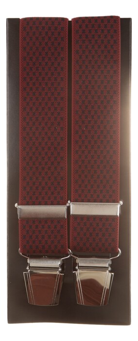 Lindenmann Fine Squares Suspenders Red-Navy