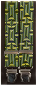Lindenmann Geometric Pattern Bretels Geel