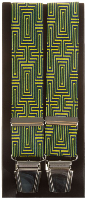 Lindenmann Geometric Pattern Bretels Geel