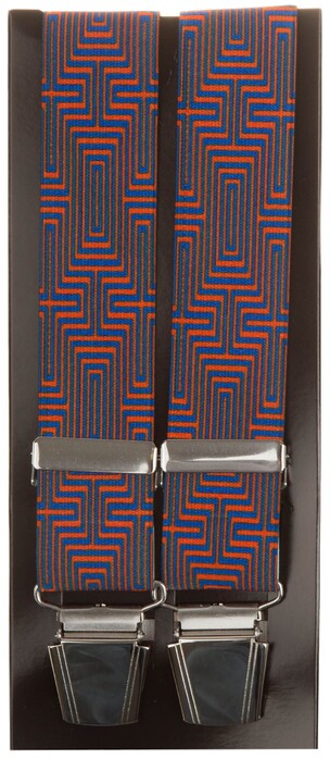 Lindenmann Geometric Pattern Bretels Oranje