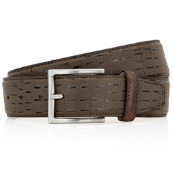 Lindenmann Leather Fantasy Belt Dark Brown Melange